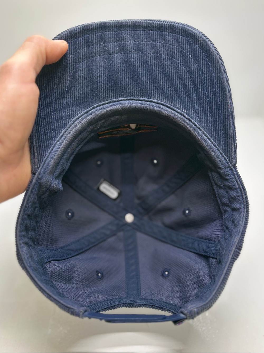 Patagonia Corduroy Strapback Hat Blue Embroidered Logo Adjustable Cap Vietnam - Picture 6 of 7